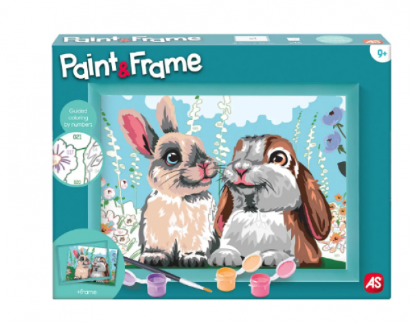PAINT & FRAME CUTE BUNNIES 