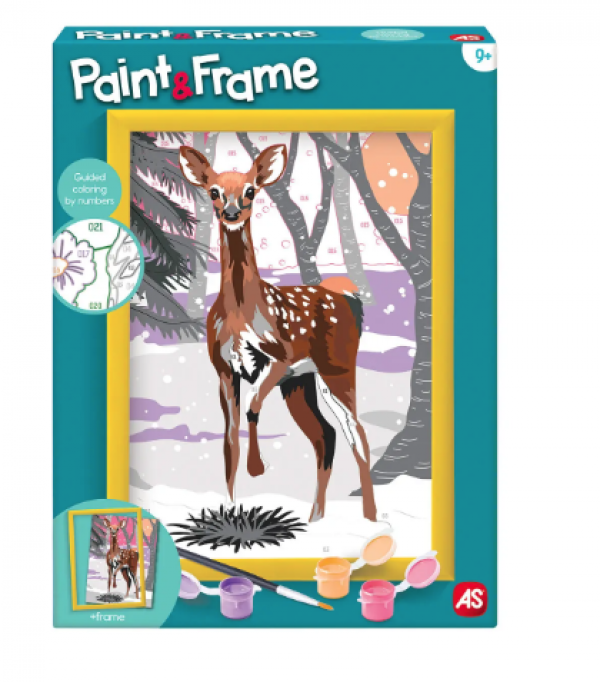 PAINT & FRAME SNOW DEER    