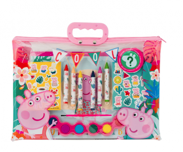 ΔΙΑΦΑΝΗ ΤΣΑΝΤΑ PEPPA PIG-ΣΕΤ ΖΩΓΡΑΦΙΚΗΣ 