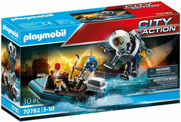 PLAYMOBIL- ΣΥΛΛΗΨΗ ΛΗΣΤΗ ΕΡΓΩΝ ΤΕΧΝΗΣ ΑΠΟ ΑΣΤΥΝΟΜΙΚΟ JETPACK 